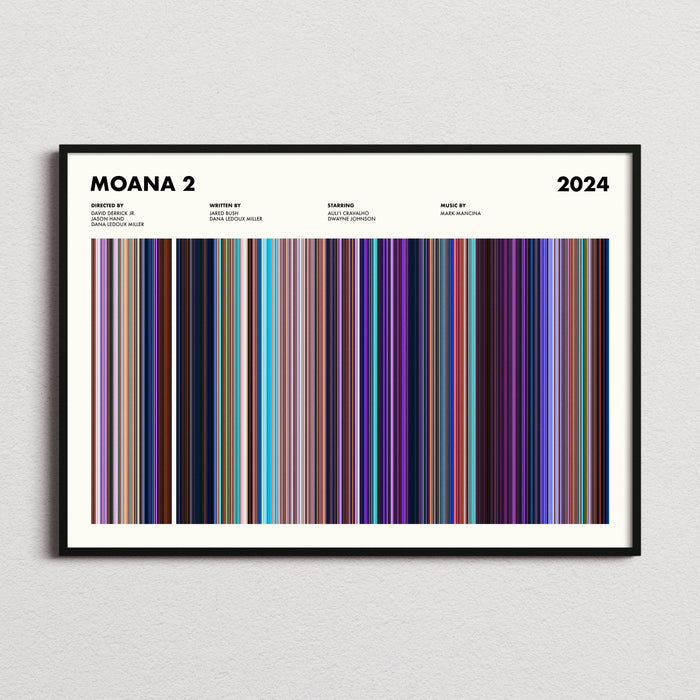 Moana 2 Movie Barcode Poster