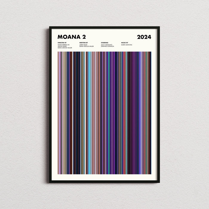 Moana 2 Movie Barcode Poster
