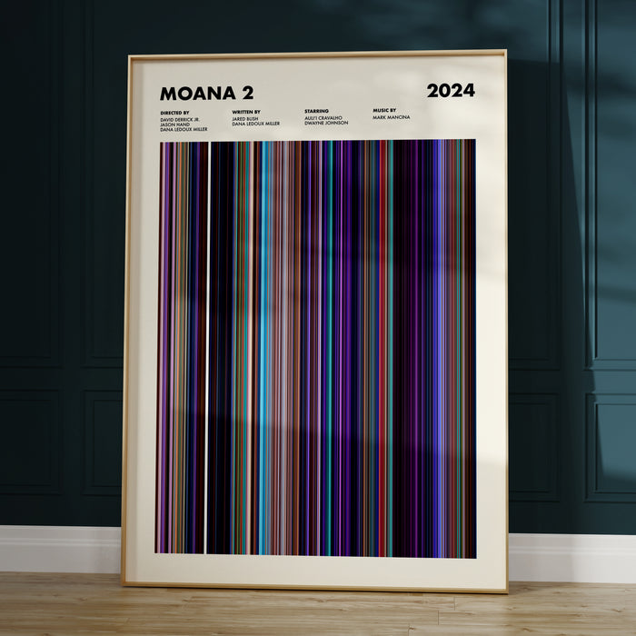 Moana 2 Movie Barcode Poster
