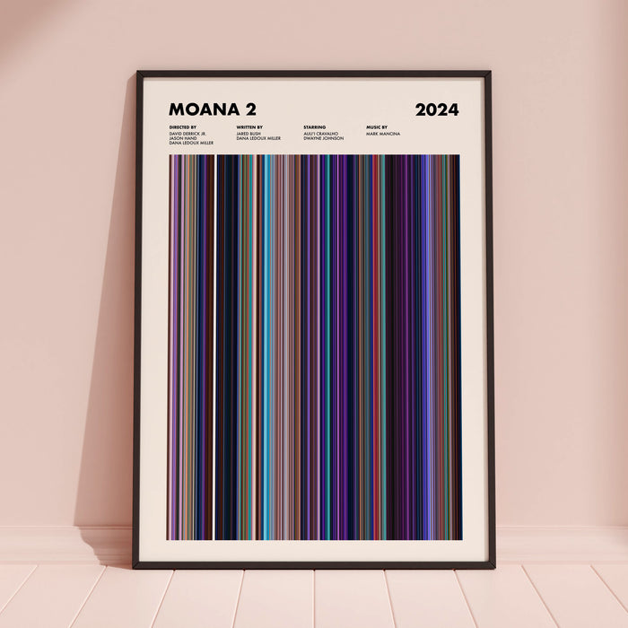 Moana 2 Movie Barcode Poster