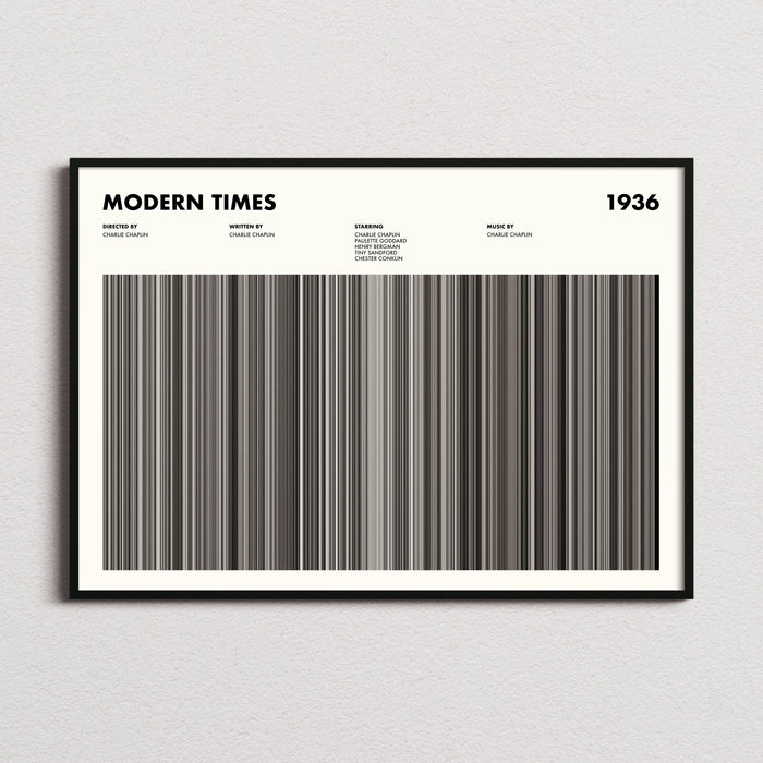 Modern Times Movie Barcode Poster