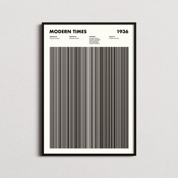 Modern Times Movie Barcode Poster