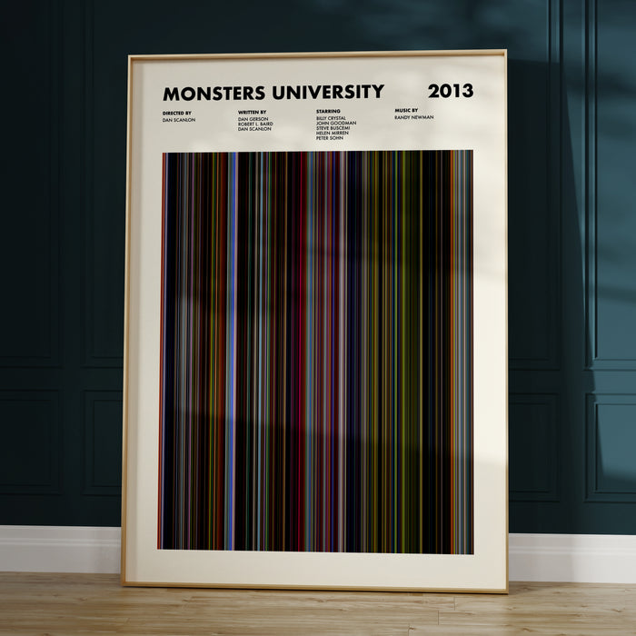 Monsters University Movie Barcode Poster