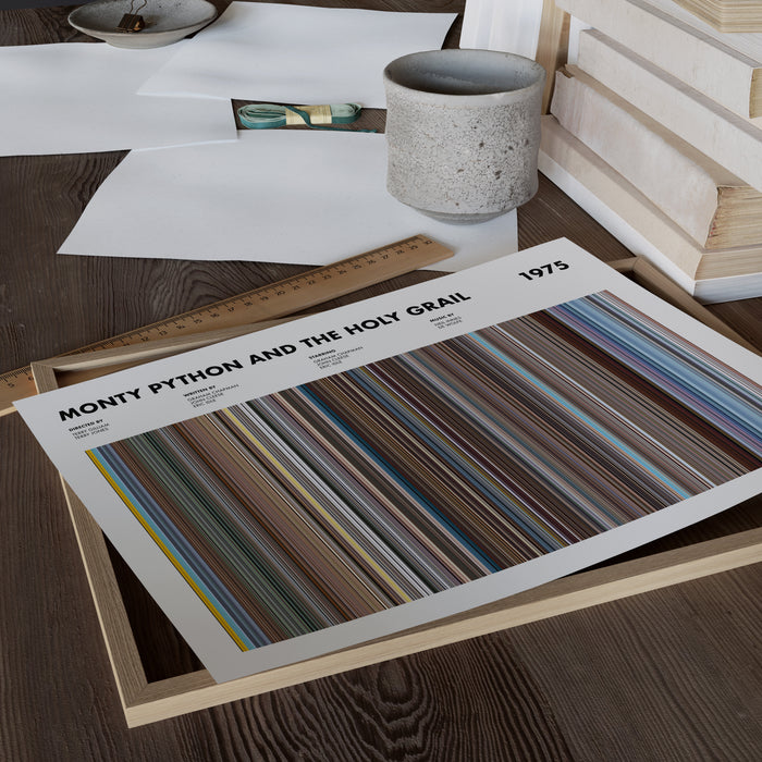 Monty Python and the Holy Grail Movie Barcode Poster