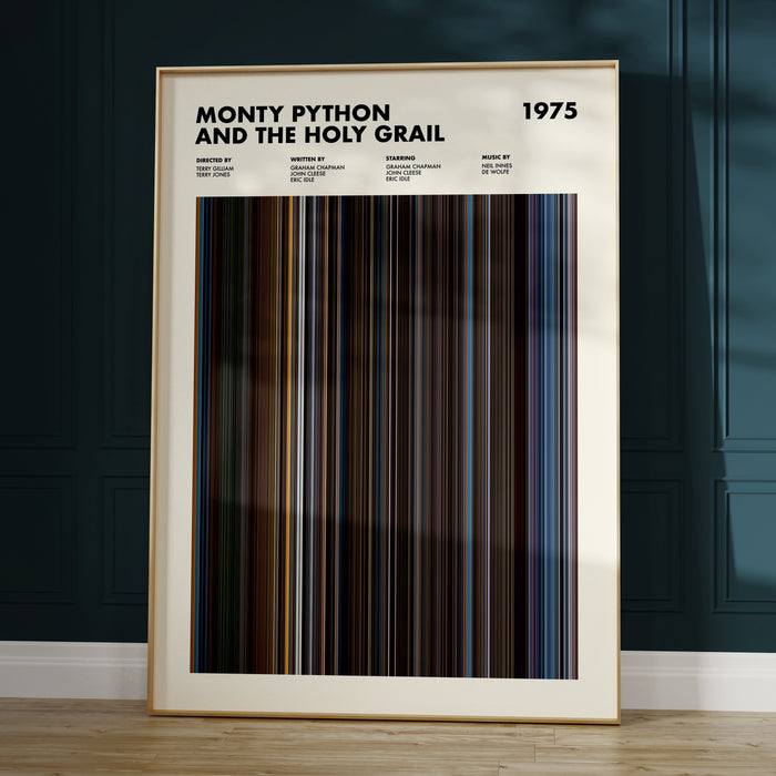Monty Python and the Holy Grail Movie Barcode Poster