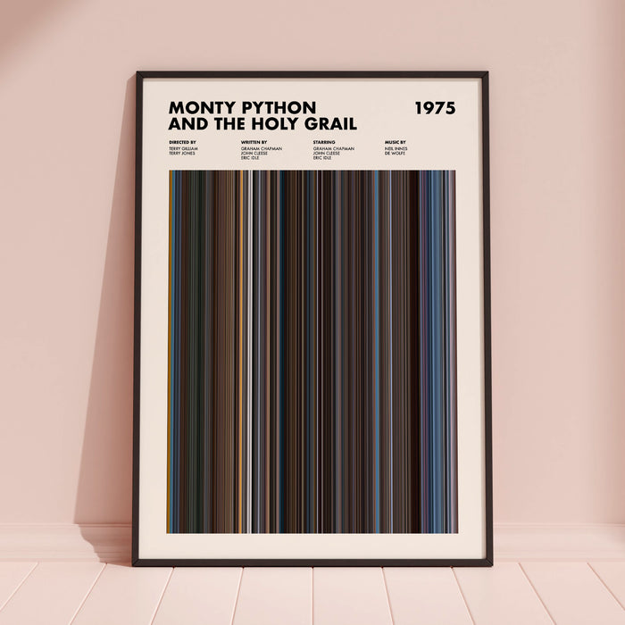 Monty Python and the Holy Grail Movie Barcode Poster