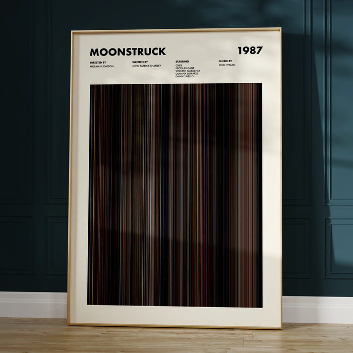 Moonstruck Movie Barcode Poster