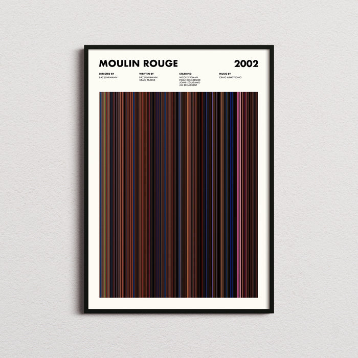 Moulin Rouge Movie Barcode Poster