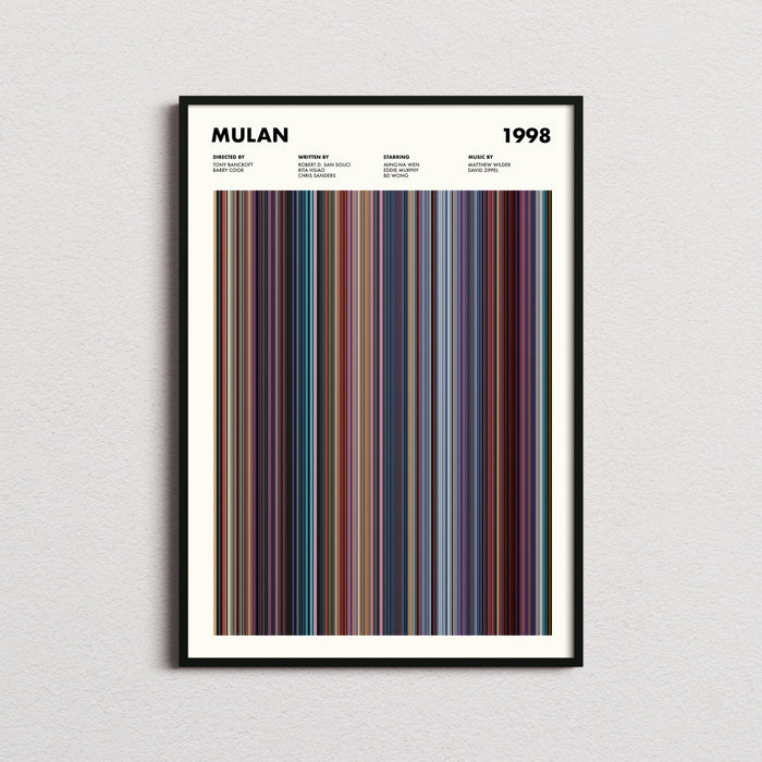 Mulan Movie Barcode Poster