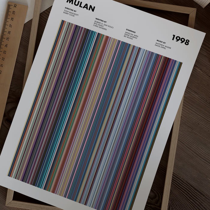 Mulan Movie Barcode Poster