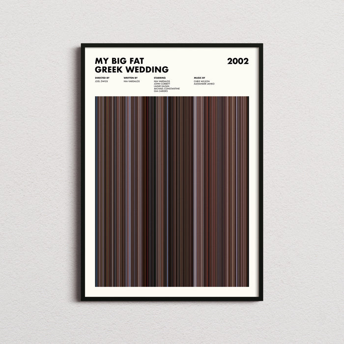 My Big Fat Greek Wedding Movie Barcode Poster