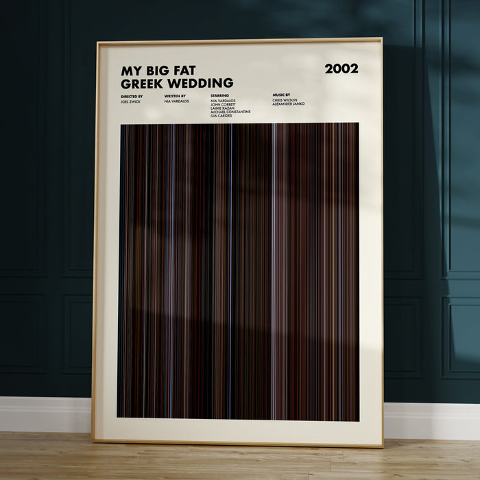 My Big Fat Greek Wedding Movie Barcode Poster