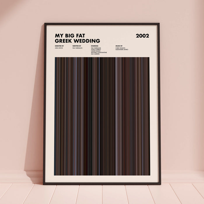 My Big Fat Greek Wedding Movie Barcode Poster