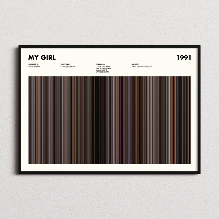 My Girl Movie Barcode Poster