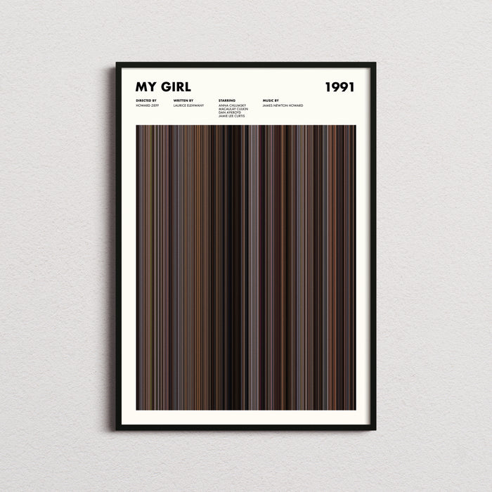 My Girl Movie Barcode Poster