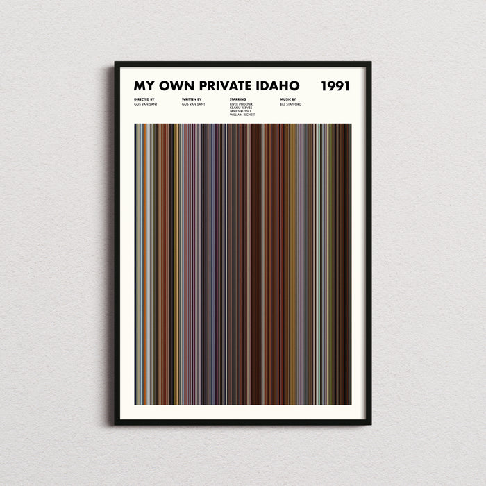 My Own Private Idaho Movie Barcode Poster