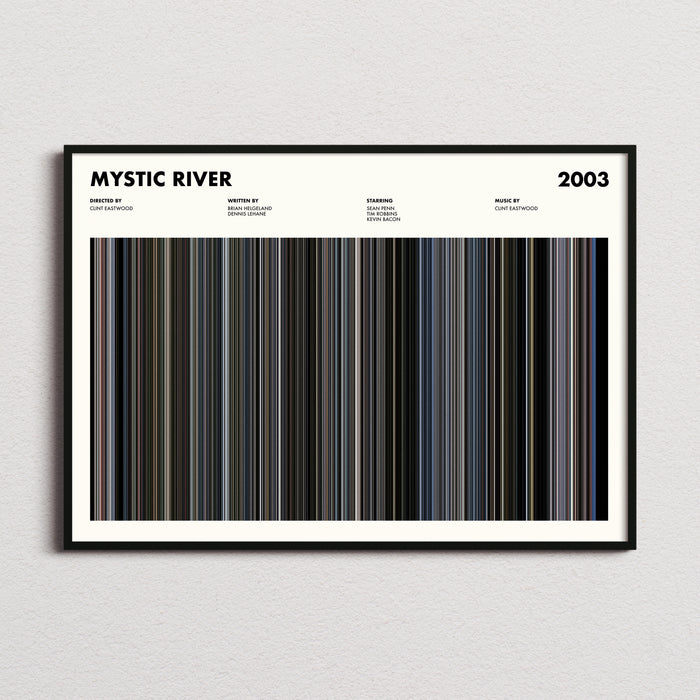 Mystic River Movie Barcode Poster