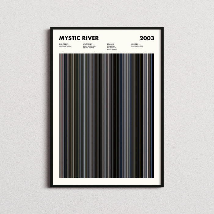 Mystic River Movie Barcode Poster