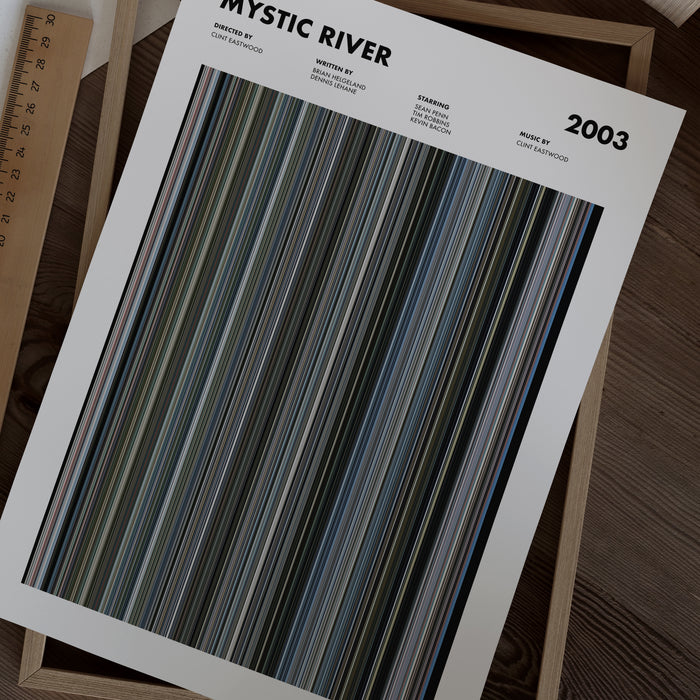 Mystic River Movie Barcode Poster