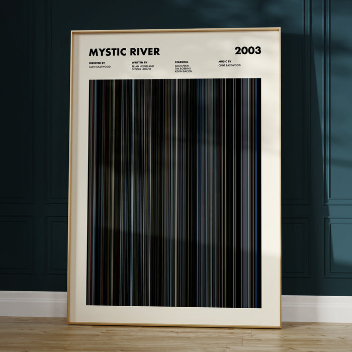 Mystic River Movie Barcode Poster