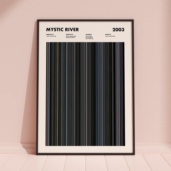 Mystic River Movie Barcode Poster