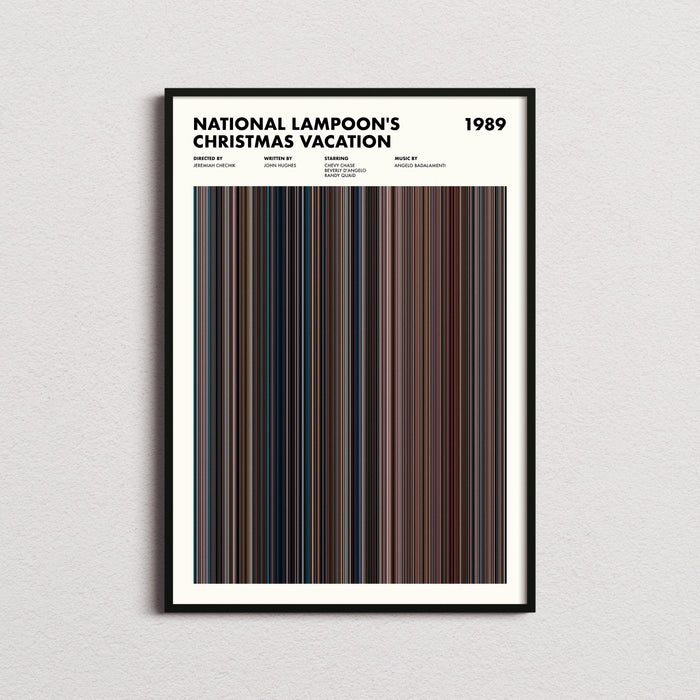 National Lampoon's Christmas Vacation Movie Barcode Poster