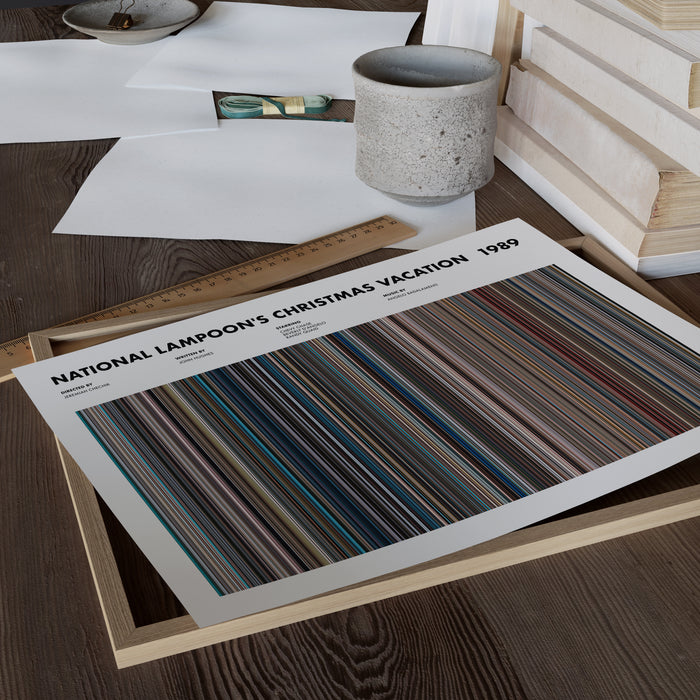 National Lampoon's Christmas Vacation Movie Barcode Poster