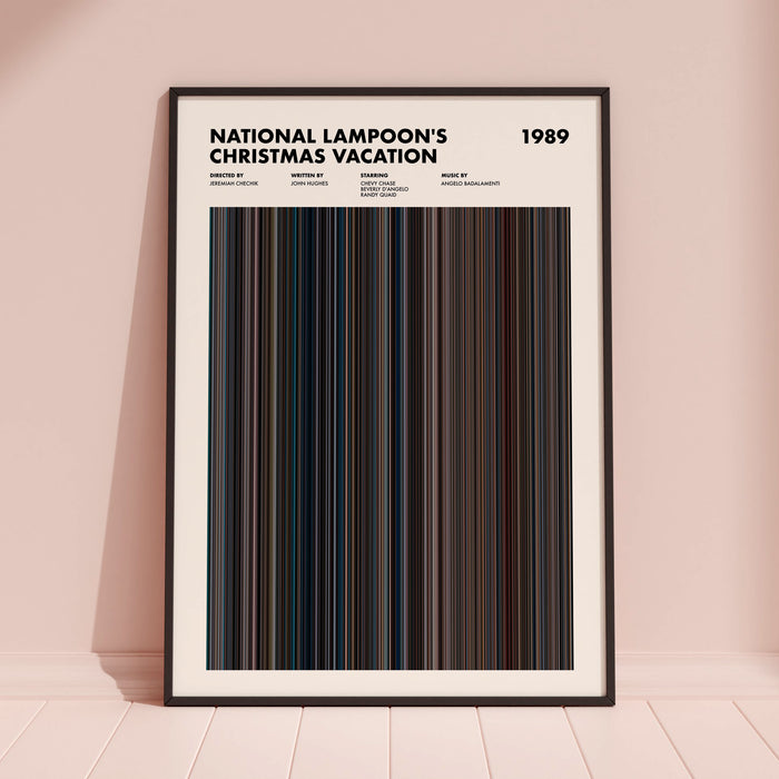 National Lampoon's Christmas Vacation Movie Barcode Poster