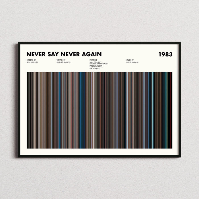 Never Say Never Again Movie Barcode Poster