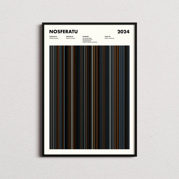 Nosferatu Movie Barcode Poster