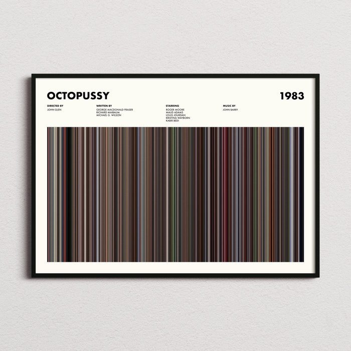 Octopussy Movie Barcode Poster