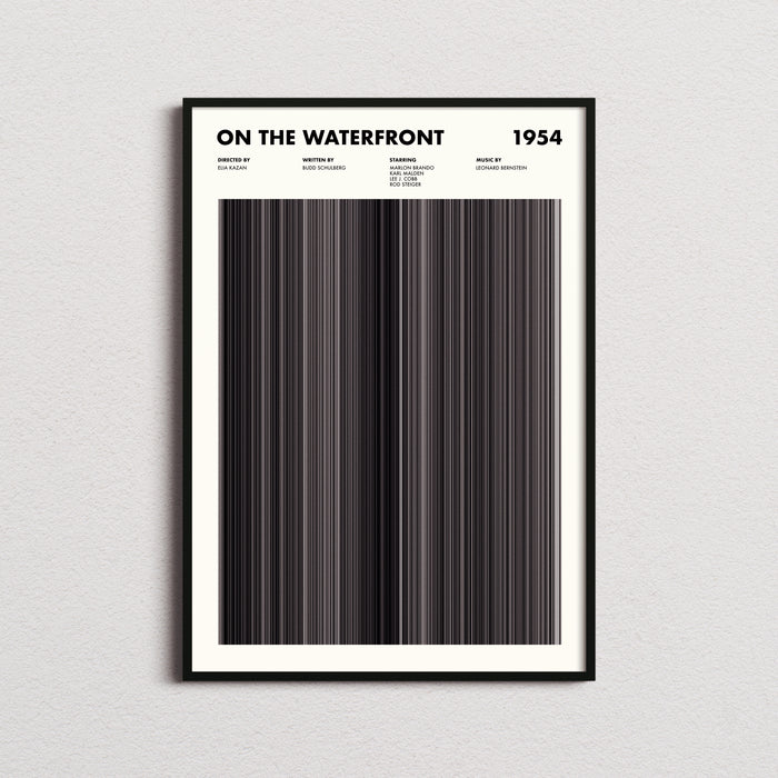 On The Waterfront Movie Barcode Poster