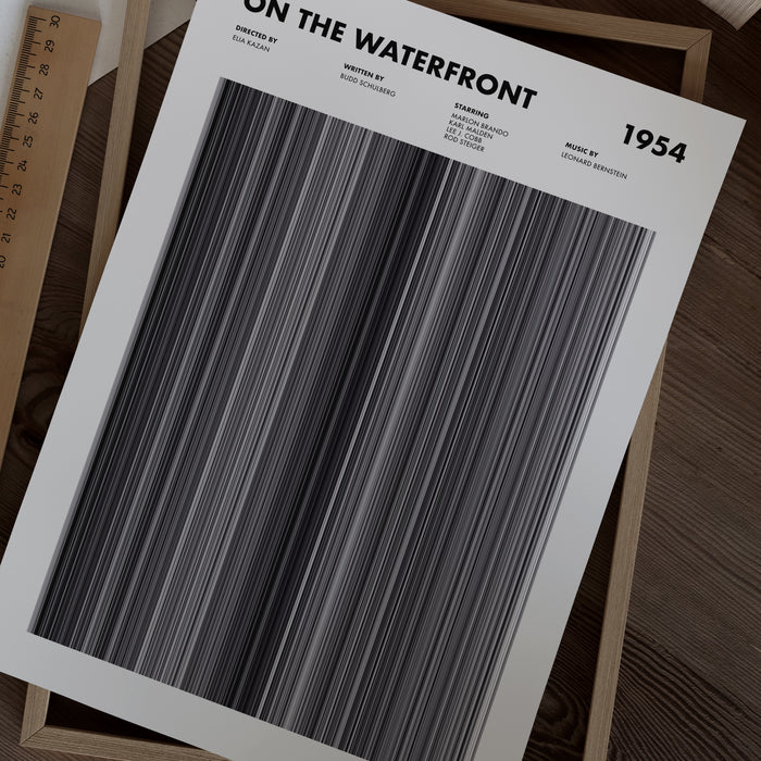 On The Waterfront Movie Barcode Poster