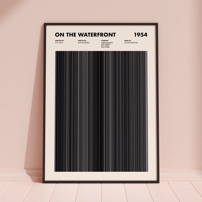 On The Waterfront Movie Barcode Poster