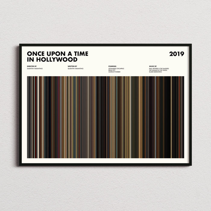 Once Upon A Time In Hollywood Movie Barcode Poster
