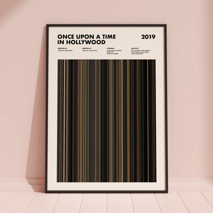 Once Upon A Time In Hollywood Movie Barcode Poster