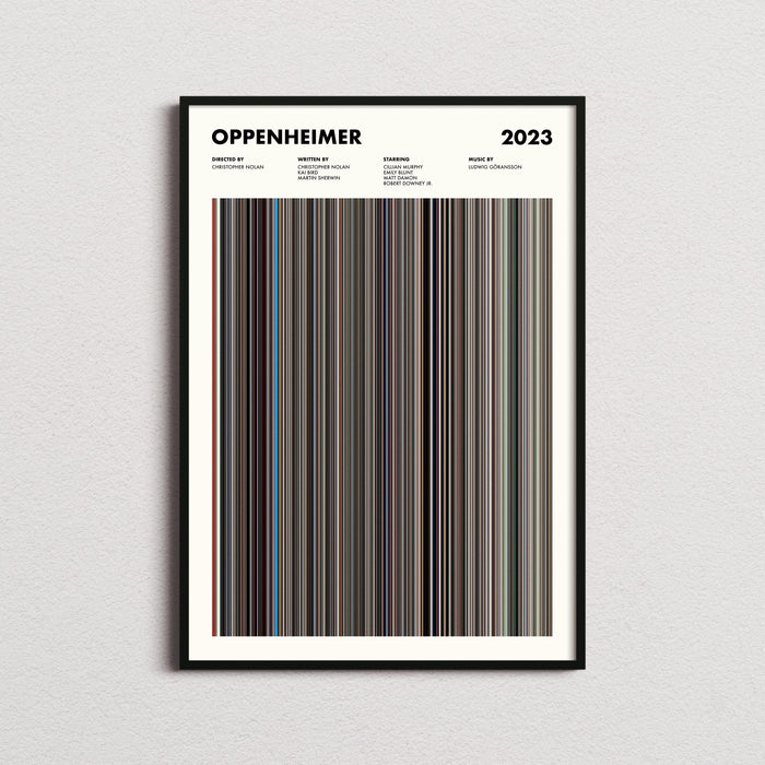 Oppenheimer Movie Barcode Poster
