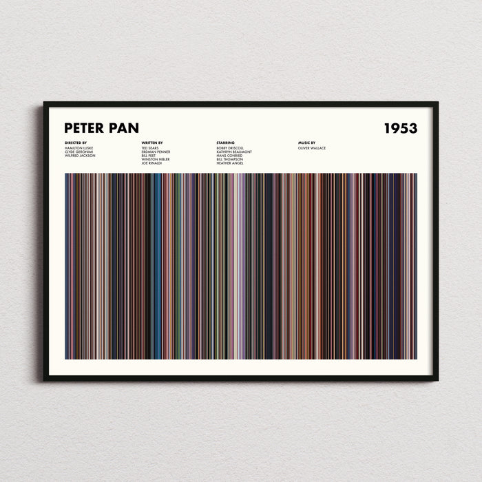Peter Pan Movie Barcode Poster