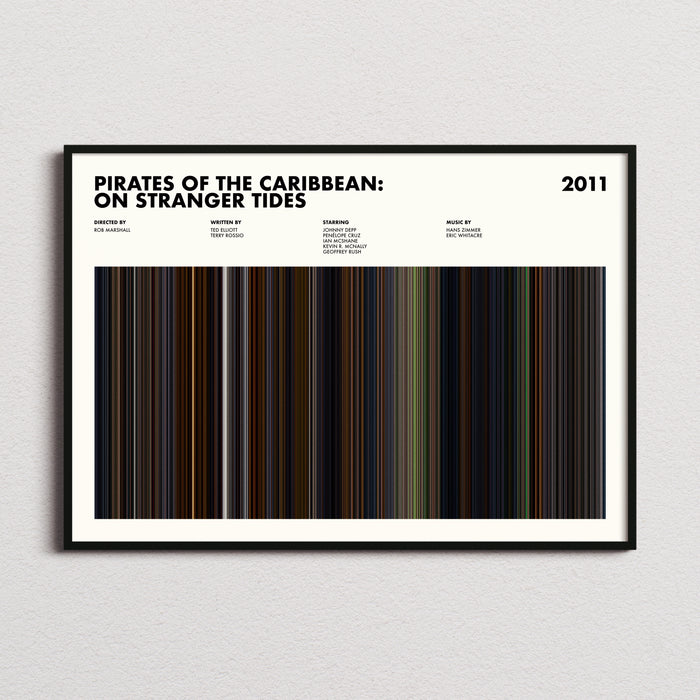 Pirates of the Caribbean On Stranger Tides Movie Barcode Movie Barcode Poster