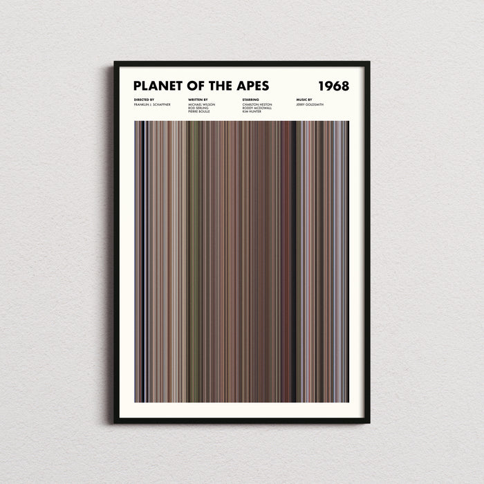 Planet Of The Apes 1968 Movie Barcode Poster