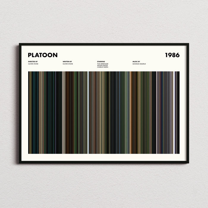 Platoon Movie Barcode Poster