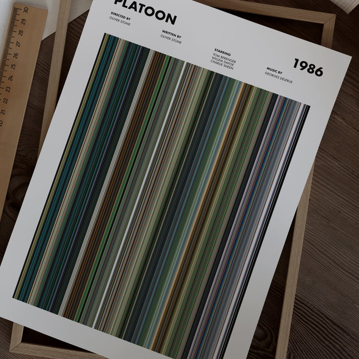 Platoon Movie Barcode Poster
