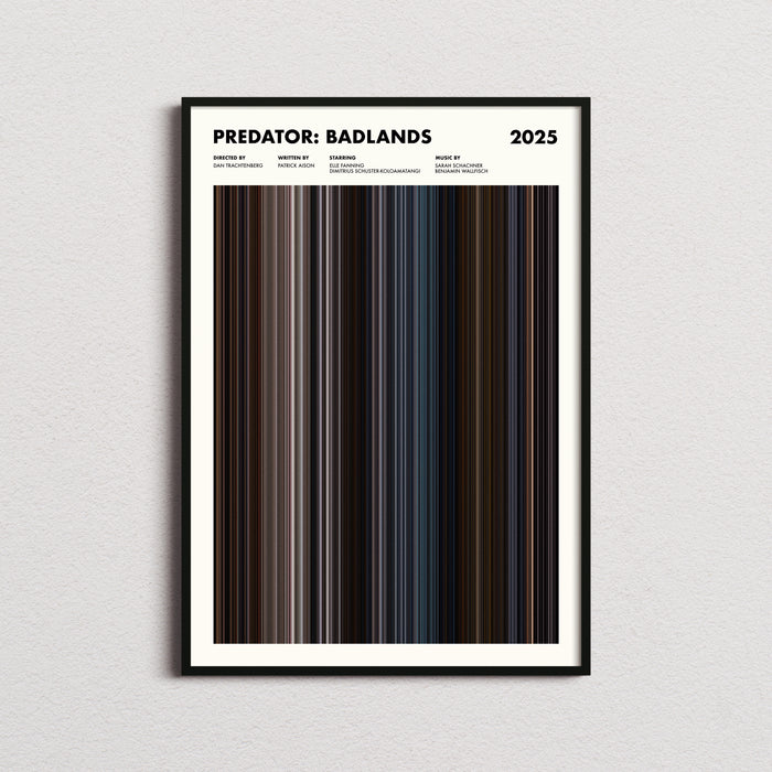 Predator: Badlands Movie Barcode Poster