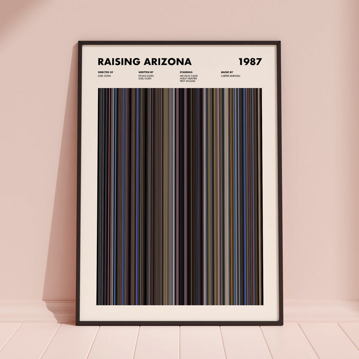 Raising Arizona Movie Barcode Poster