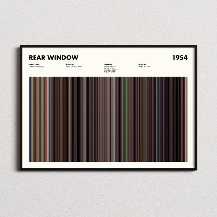 Rear Window Movie Barcode Poster