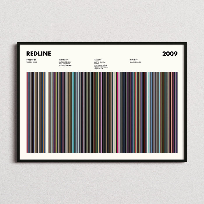 Redline (2009) Movie Barcode Poster