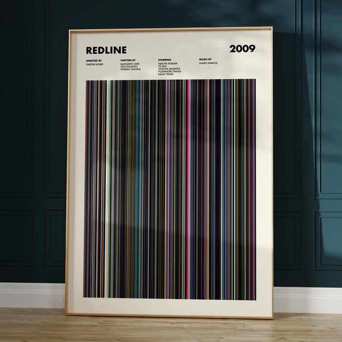 Redline (2009) Movie Barcode Poster