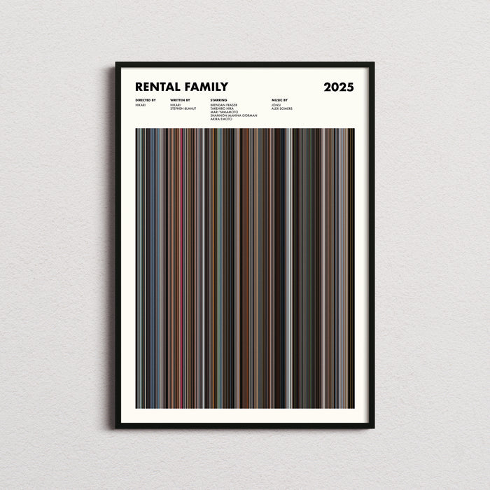 Rental Family Movie Barcode Poster