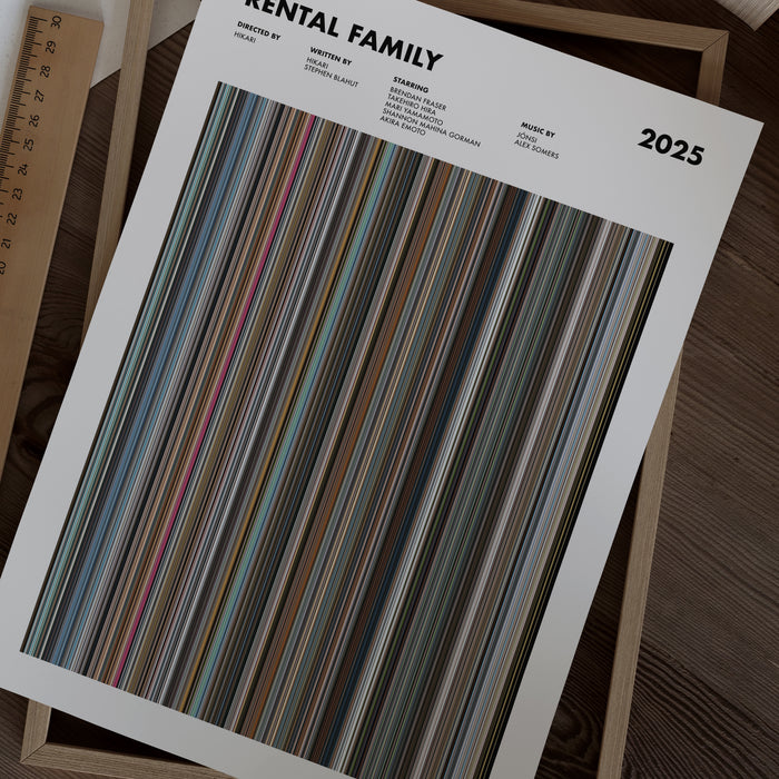 Rental Family Movie Barcode Poster