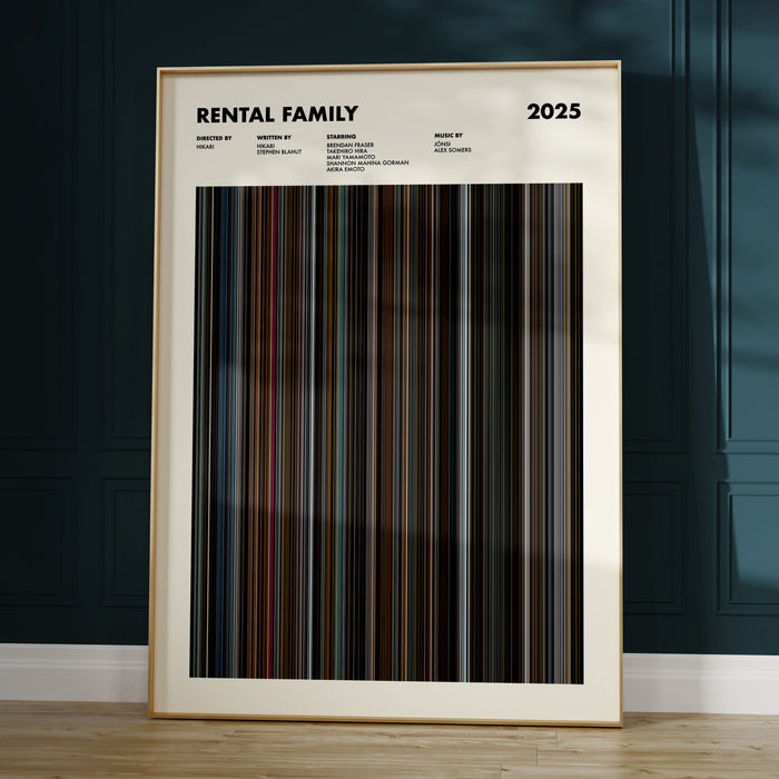 Rental Family Movie Barcode Poster